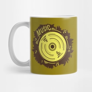 Disc in retro style Mug